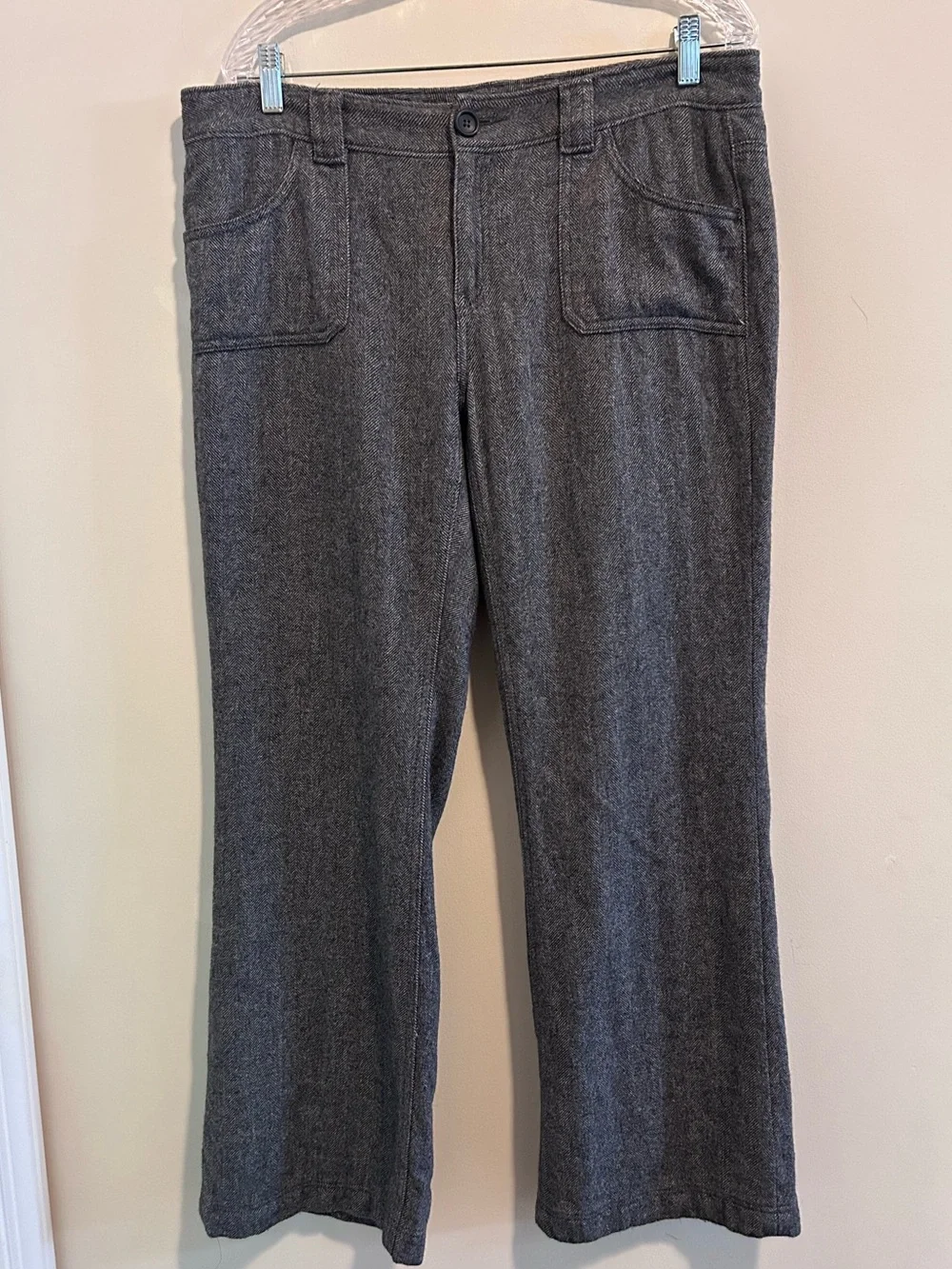 Banana‎ Republic Women’s Gray Herringbone Straight-Leg Pants